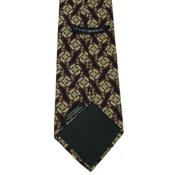 JHANE BARNES Tie Original Fabric 100% Silk Japan Geometric Men’s Necktie 👔 57" - Picture 4 of 12
